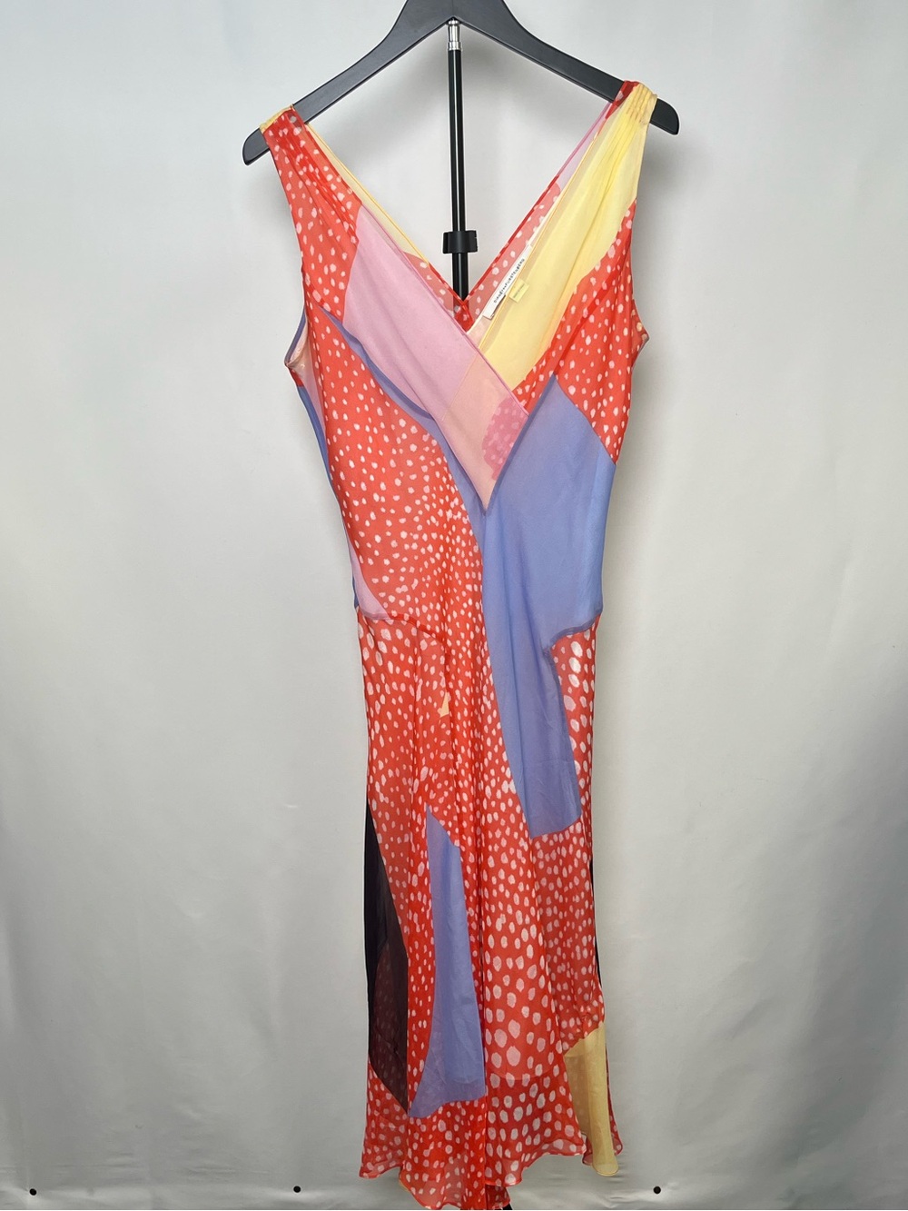 Diane Von Furstenberg Colorblock Wrap Dress
